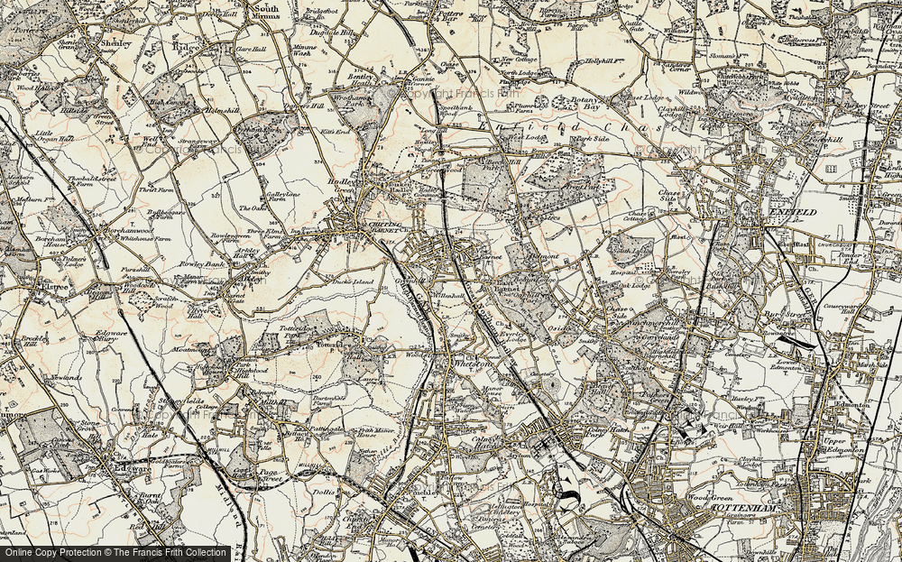 Old Map of New Barnet, 1897-1898 in 1897-1898