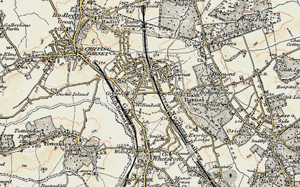 Old map of New Barnet in 1897-1898