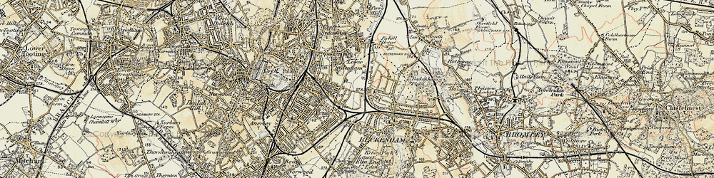 Old map of New Beckenham in 1897-1902