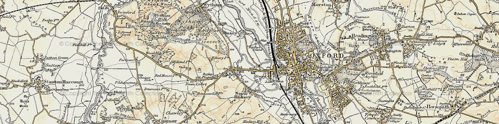 Old map of New Botley in 1898-1899