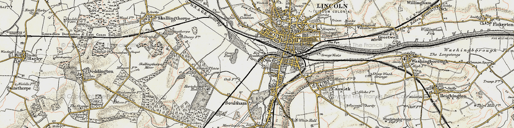 Old map of New Boultham in 1902-1903