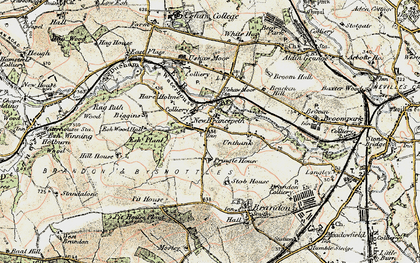 Old map of New Brancepeth in 1901-1904