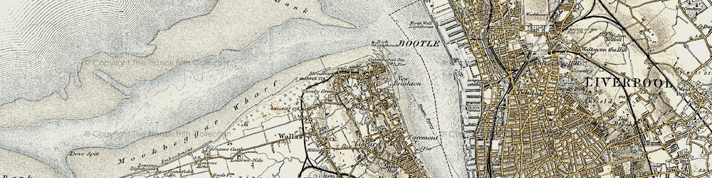 Old map of New Brighton in 1902-1903