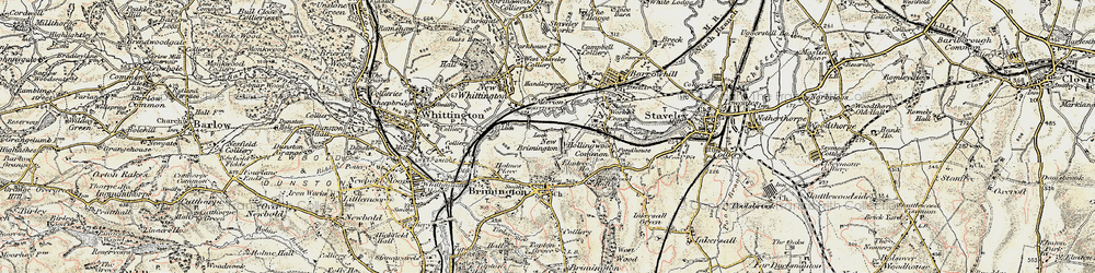 Old map of New Brimington in 1902-1903