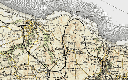 Old map of New Brotton in 1903-1904