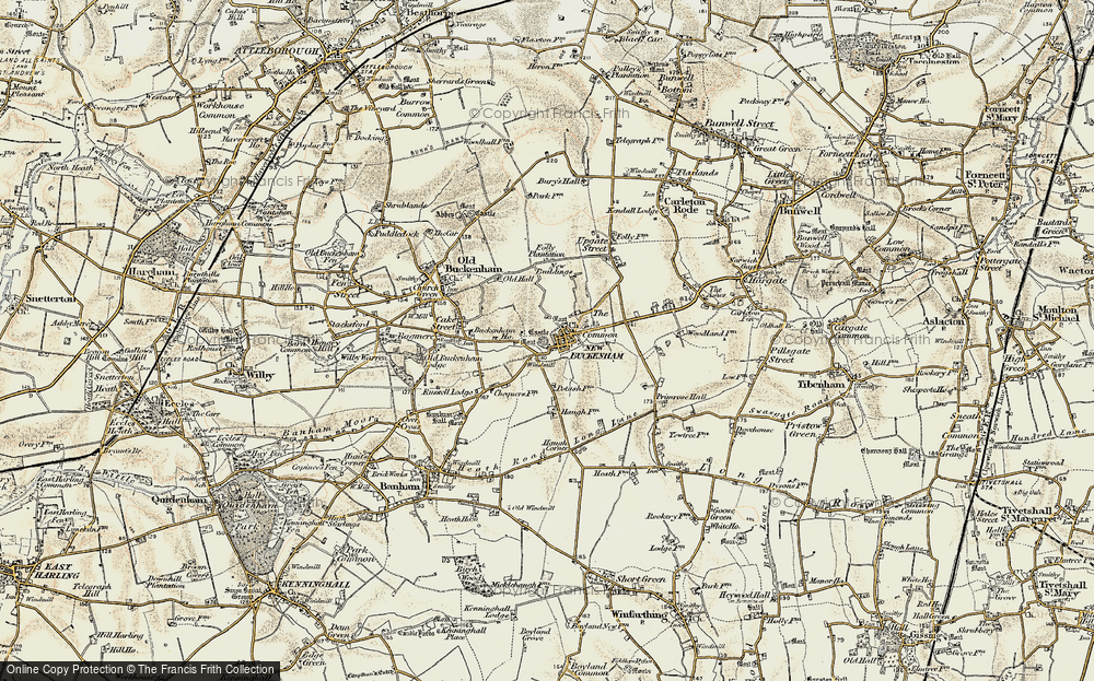 Old Map of New Buckenham, 1901 in 1901