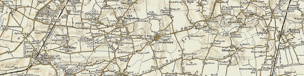 Old map of New Buckenham in 1901