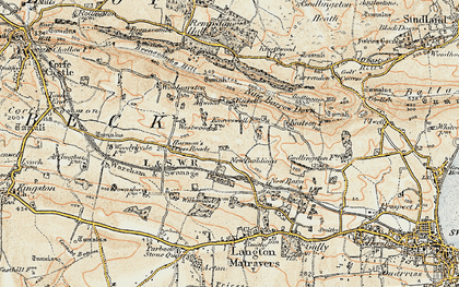 Old map of New Buildings in 1899-1909