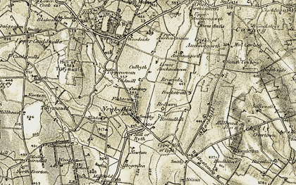 Old map of Backhill of Auchnagorth in 1909-1910