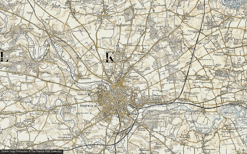 Old Map of New Catton, 1901-1902 in 1901-1902