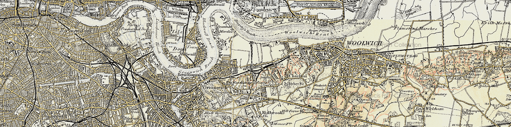 Old map of New Charlton in 1897-1902