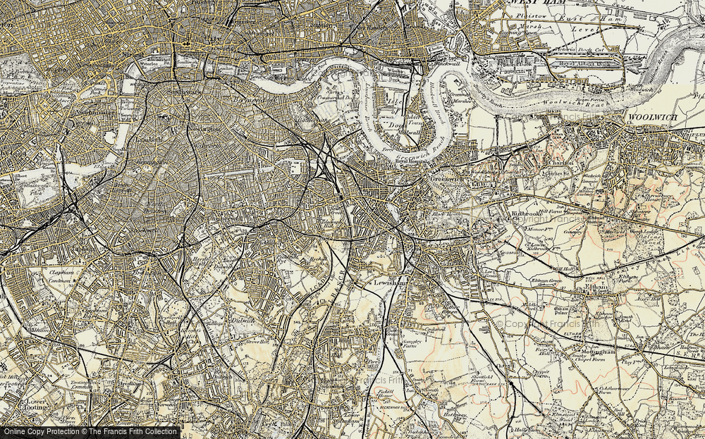 Old Map of New Cross, 1897-1902 in 1897-1902