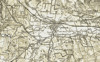 Old map of New Cumnock in 1904-1905