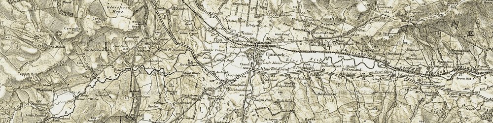Old map of New Cumnock in 1904-1905
