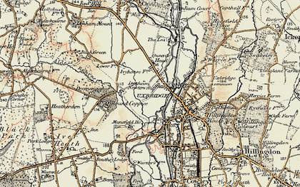 Old map of New Denham in 1897-1909
