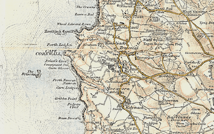 Old map of Bosorne in 1900