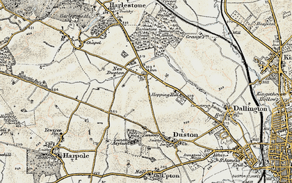 Old map of New Duston in 1898-1901