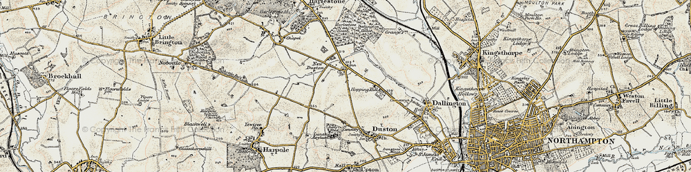 Old map of New Duston in 1898-1901