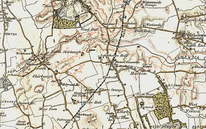 Old map of New Ellerby in 1903-1908