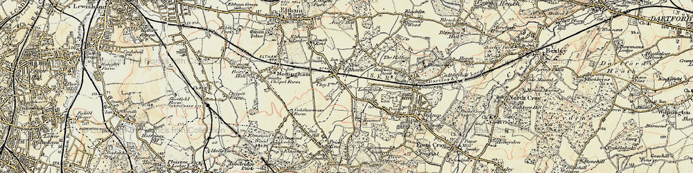 Old map of New Eltham in 1897-1902
