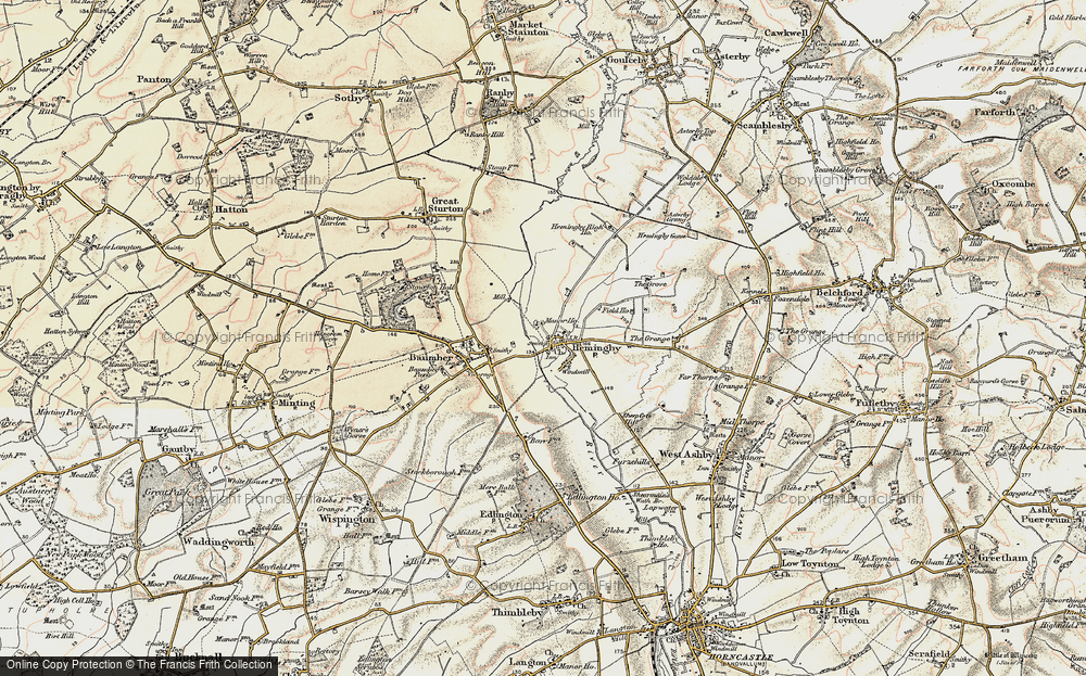 Old Map of New End, 1902-1903 in 1902-1903