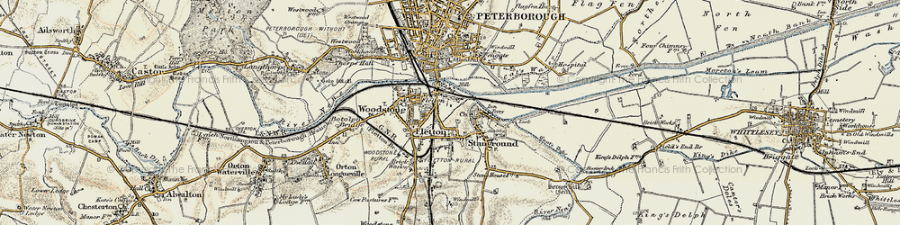 Old map of New Fletton in 1901-1902