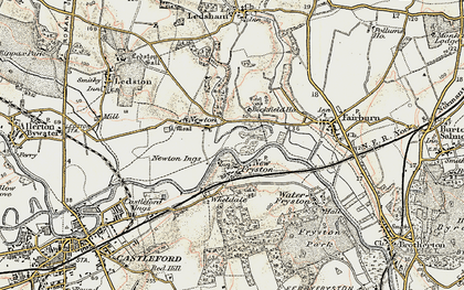 Old map of New Fryston in 1903