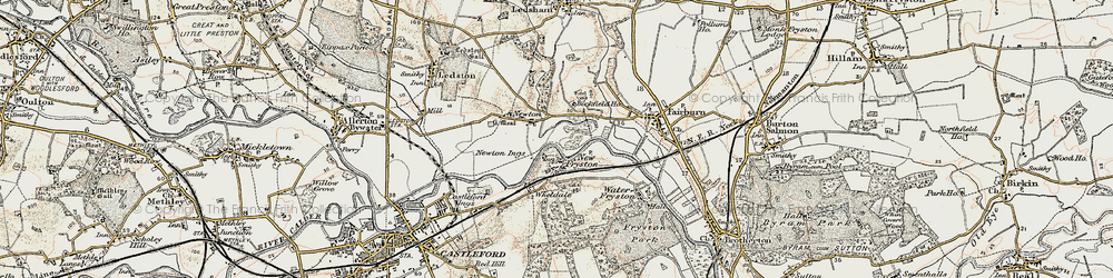Old map of New Fryston in 1903