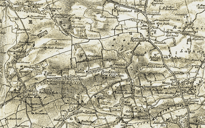 Old map of New Gilston in 1906-1908