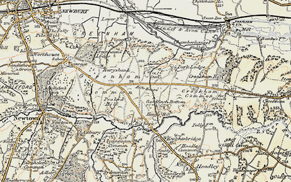 Old map of New Greenham Park in 1897-1900