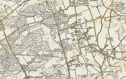 Old map of Lamb's Holes in 1901-1902