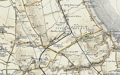 Old map of New Hartley in 1901-1903