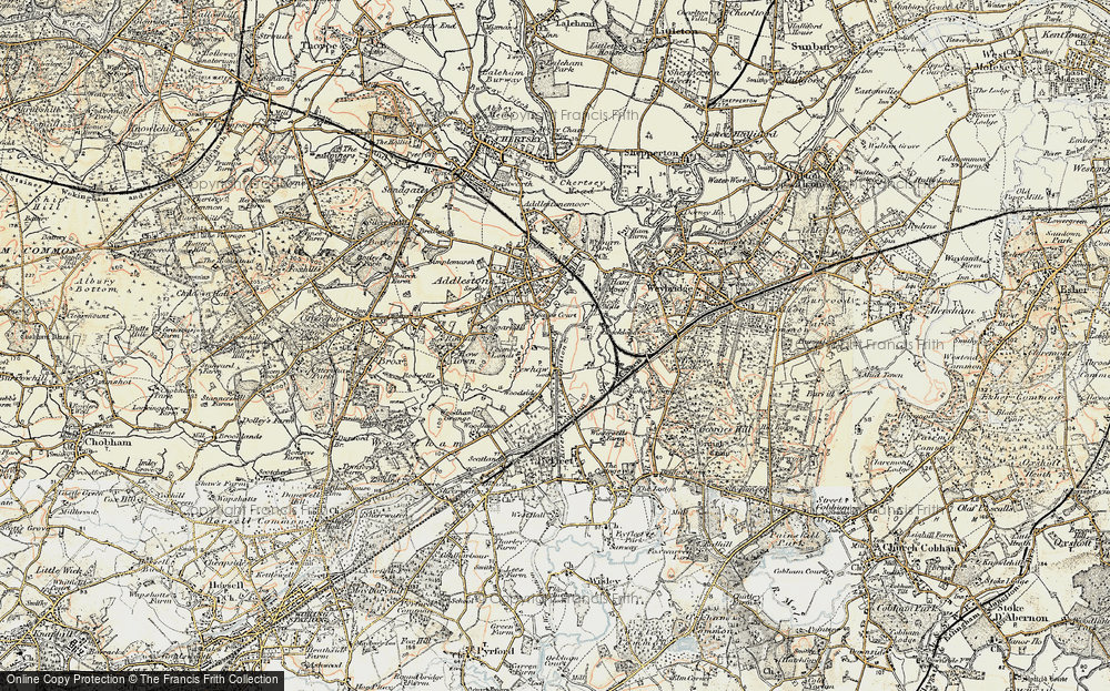 Old Map of New Haw, 1897-1909 in 1897-1909