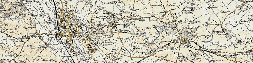 Old map of New Headington in 1898-1899