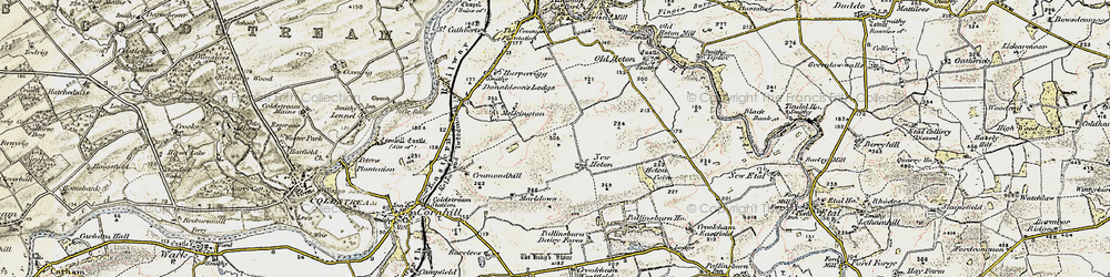 Old map of Tiptoe in 1901-1904
