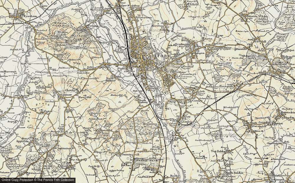 Old Map of New Hinksey, 1897-1899 in 1897-1899