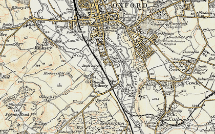 Old map of New Hinksey in 1897-1899