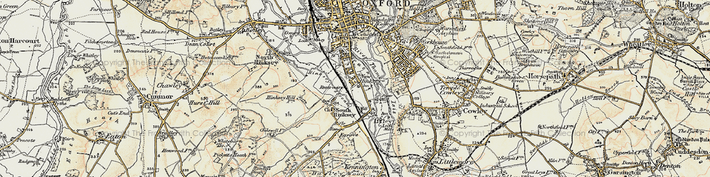 Old map of New Hinksey in 1897-1899