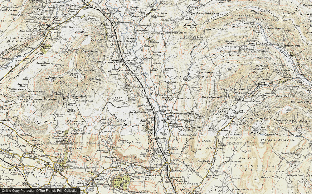 Old Map of Historic Map covering Top Fm in 1903-1904