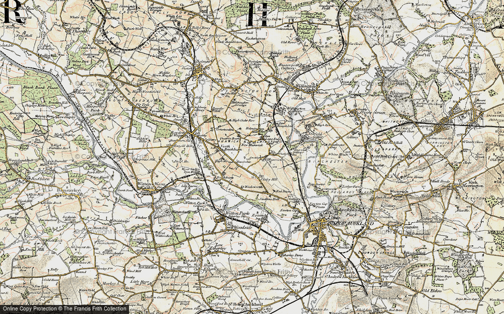 Old Map of New Hunwick, 1903-1904 in 1903-1904