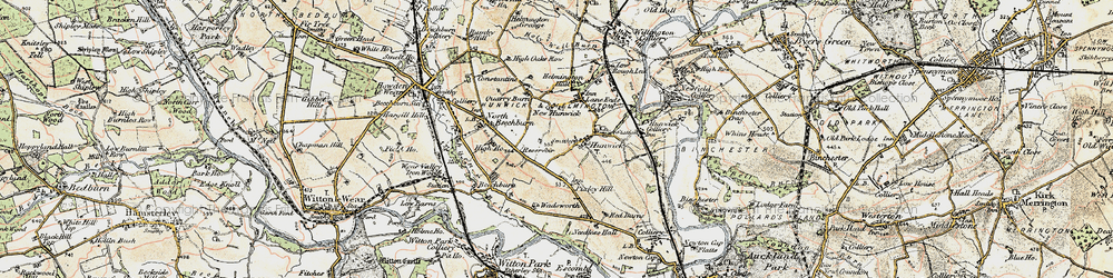 Old map of New Hunwick in 1903-1904