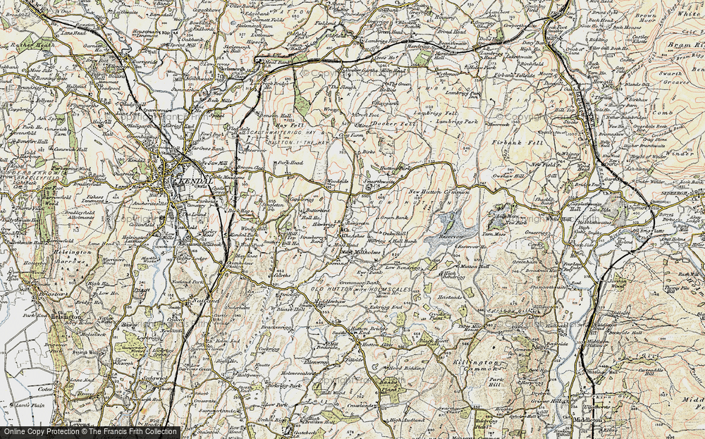 Old Map of Historic Map covering Butterbent in 1903-1904