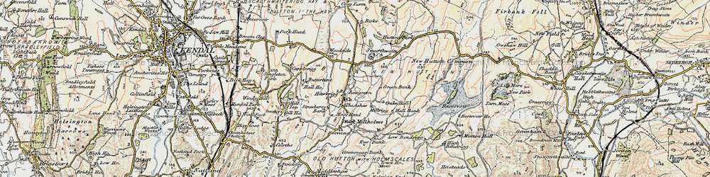 Old map of New Hutton in 1903-1904