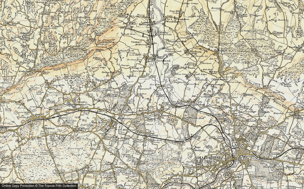 Old Map of New Hythe, 1897-1898 in 1897-1898