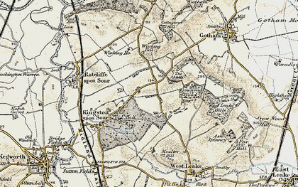 Old map of Winking Hill in 1902-1903