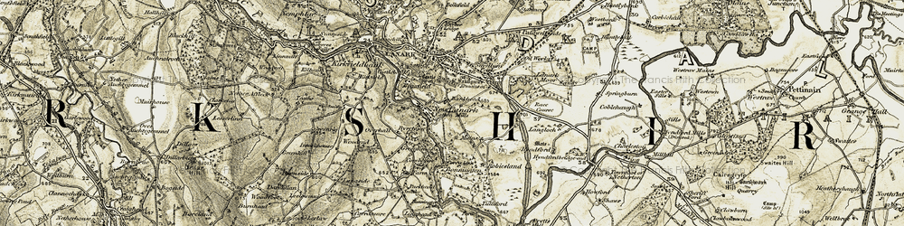 Old map of New Lanark in 1904-1905