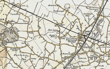 Old map of New Lane in 1902-1903
