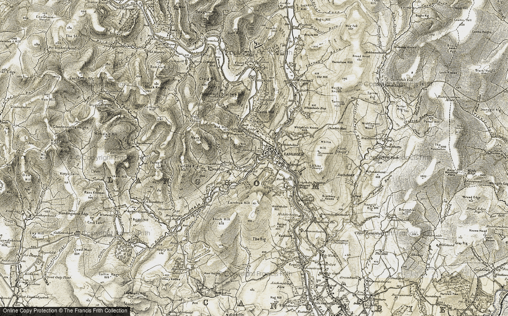 Old Map of Historic Map covering Becks in 1901-1904