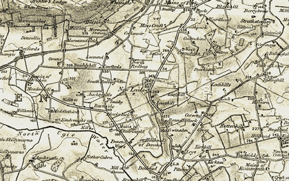 Old map of Auchtygills in 1909-1910