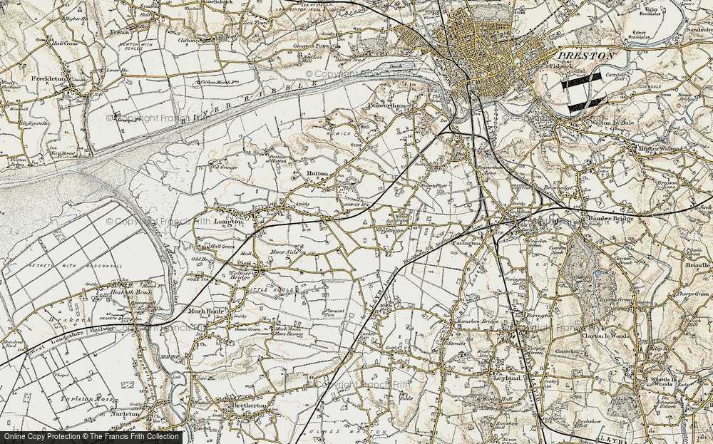Old Map of New Longton, 1903 in 1903